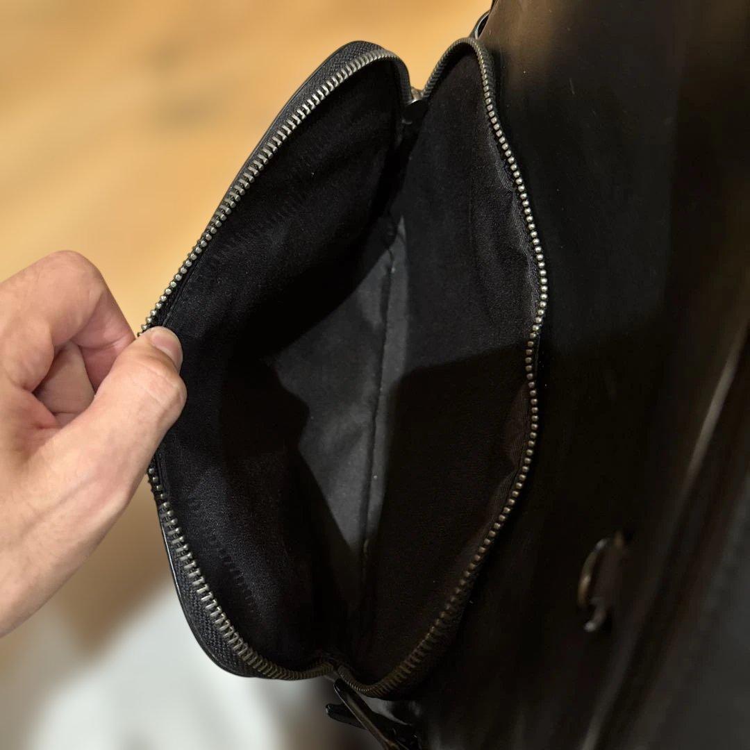 COACH レザーリュック　ブラック