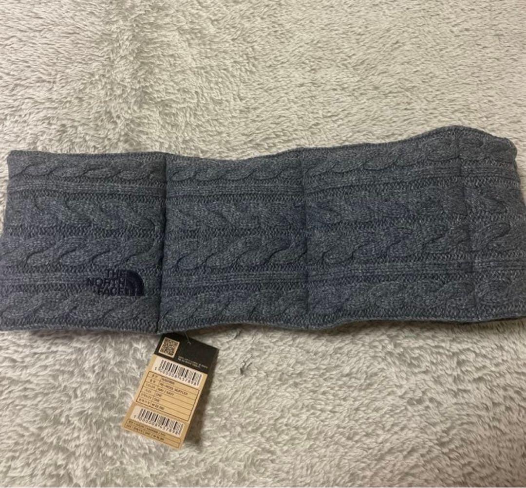 韓国購入品⭐︎希少 THE NORTH FACE ケーブル編み マフラー ネイビー