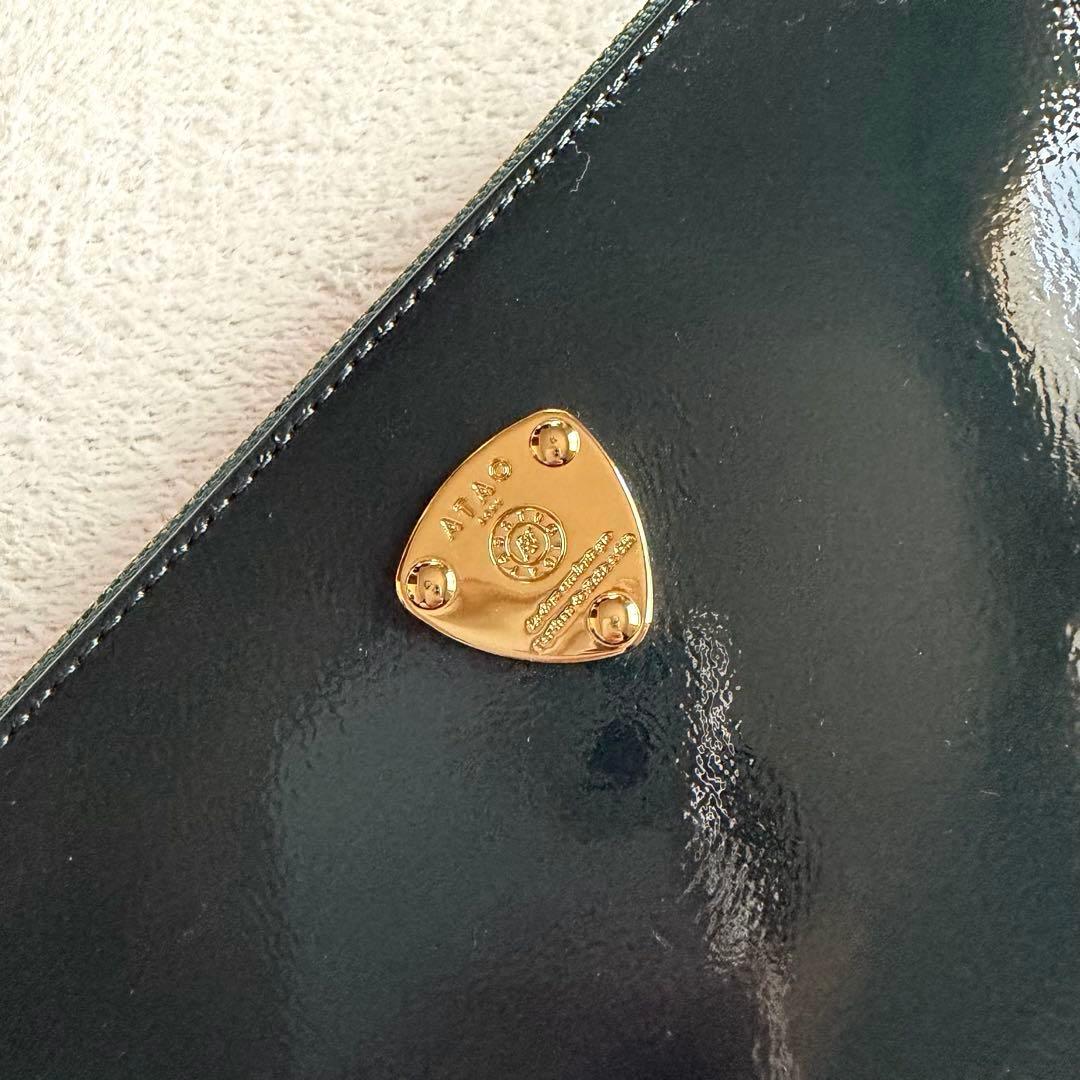 美品✨ATAO アタオ アミュレット ショルダーウォレット ディープエメラルド