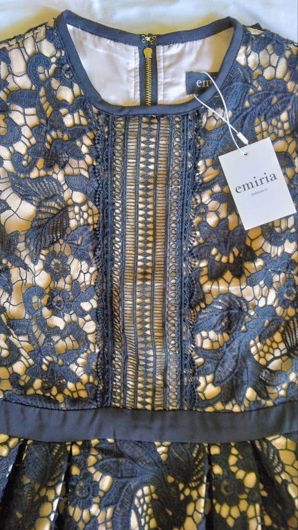 エミリア・ウィズ☆ブラックオールレースロングワンピース