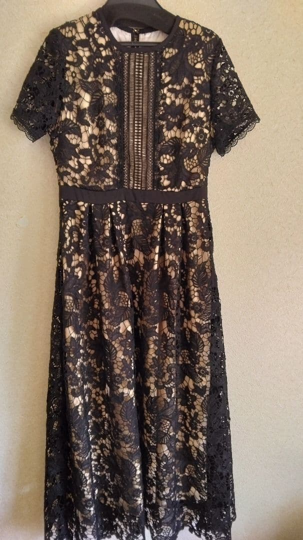 エミリア・ウィズ☆ブラックオールレースロングワンピース