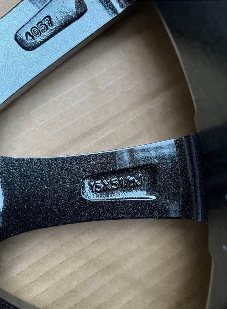 シルバー 15インチ ホイール 4X100 4穴　②