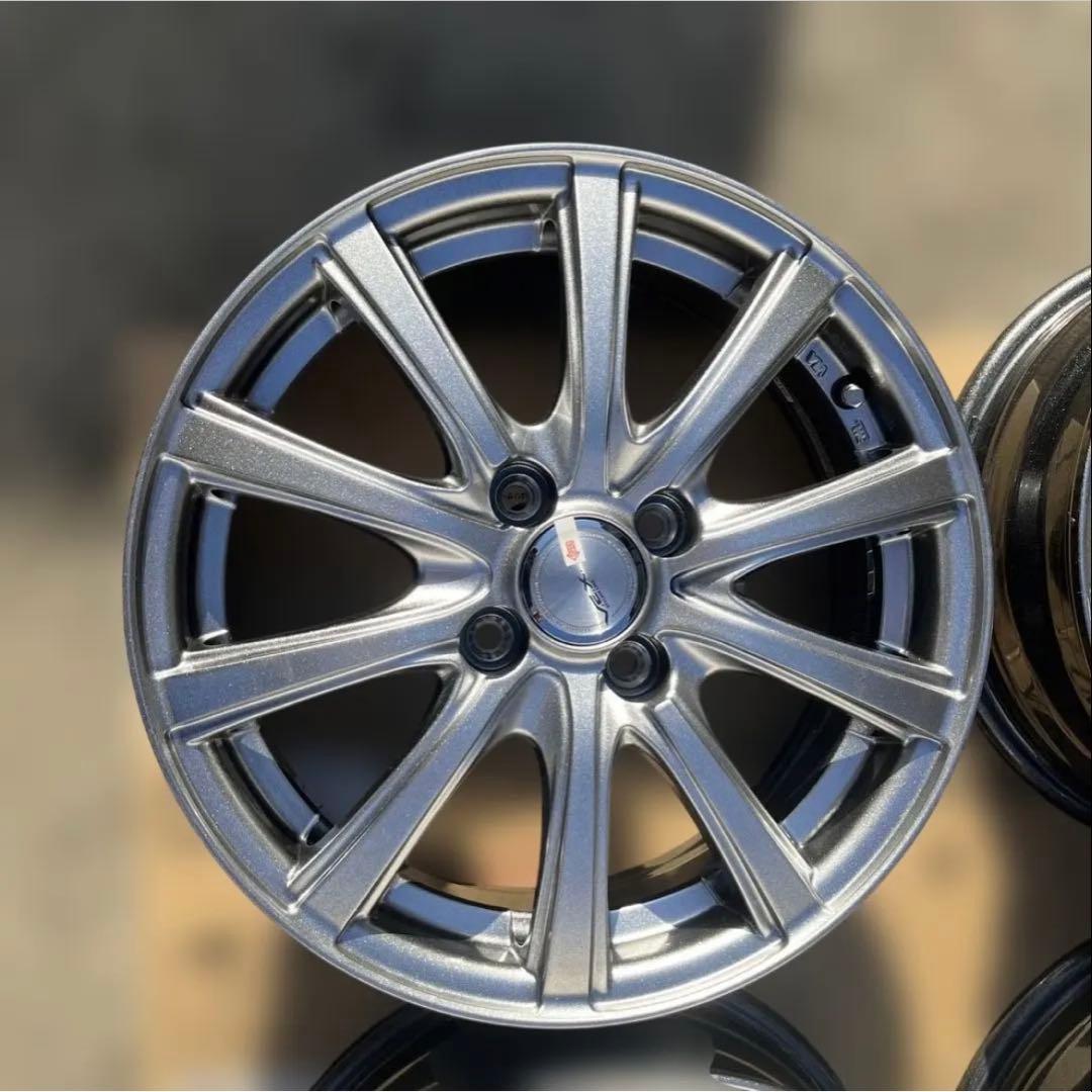 シルバー 15インチ ホイール 4X100 4穴　②