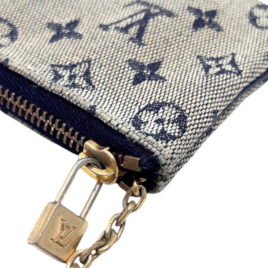 ルイヴィトン ケース モノグラムミニ ポシェットクレ 紺 M92236