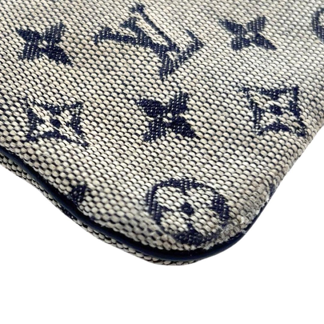 ルイヴィトン ケース モノグラムミニ ポシェットクレ 紺 M92236