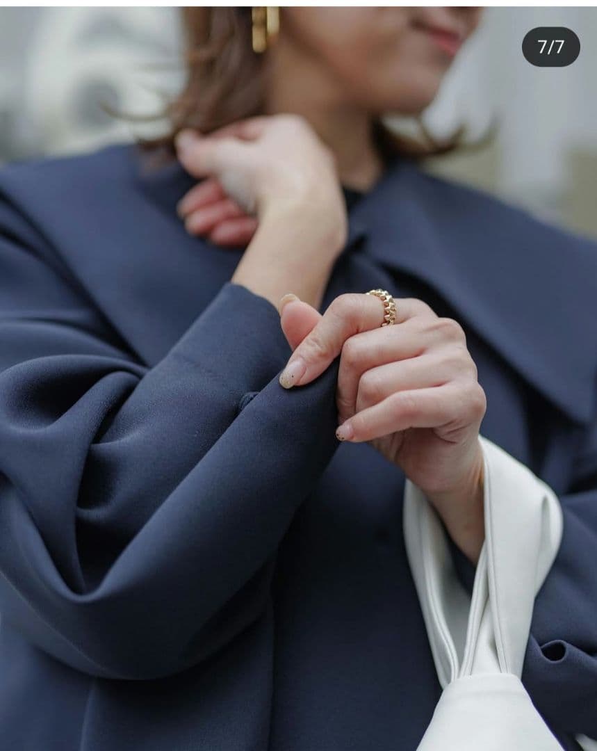 ★タグ付き 未使用 Liten リテン セーラーカラーコート ネイビー