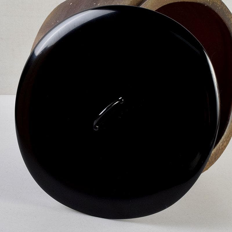 茶道具　備前焼　小山末廣作　一重口水指　共布共箱　C　9163D