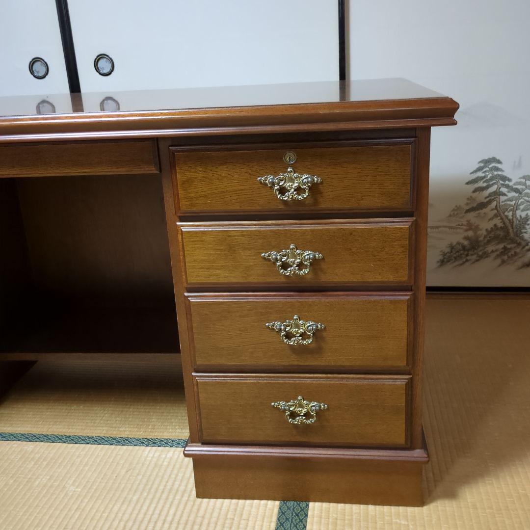 カリモク　コロニアル　両袖机　エグゼクティブ