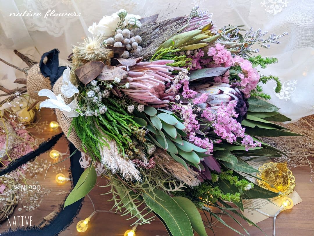 ネイティブスワッグ／プロテア／美しいワイルドスワッグ✳︎・:*+.凛