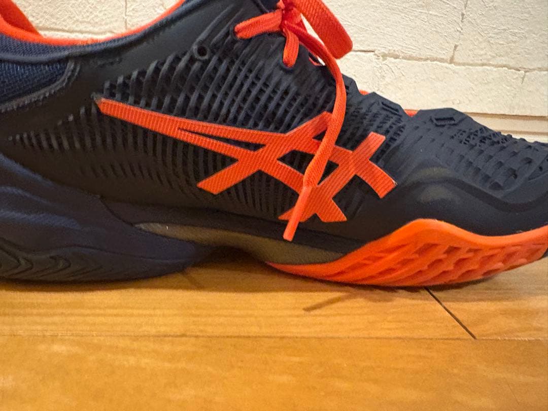 asics Court FF テニスシューズ ネイビー/オレンジ