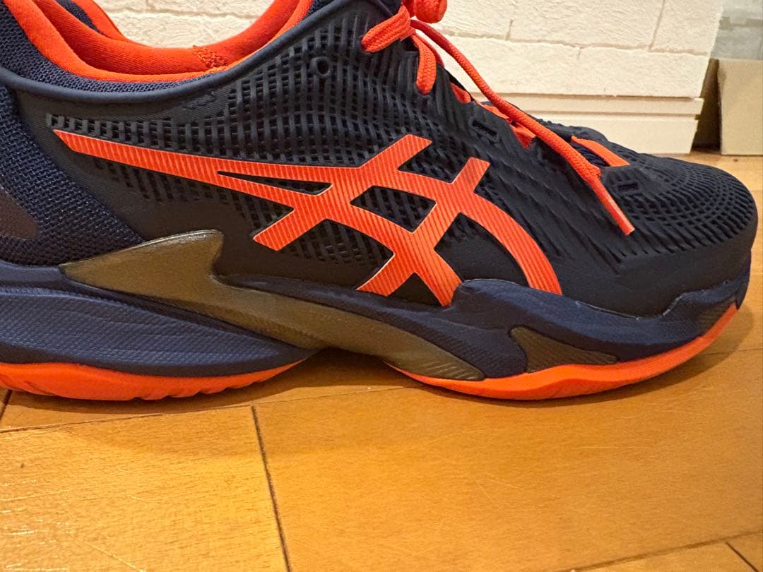 asics Court FF テニスシューズ ネイビー/オレンジ