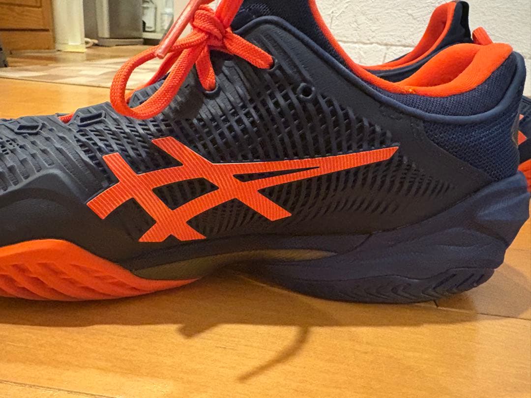 asics Court FF テニスシューズ ネイビー/オレンジ