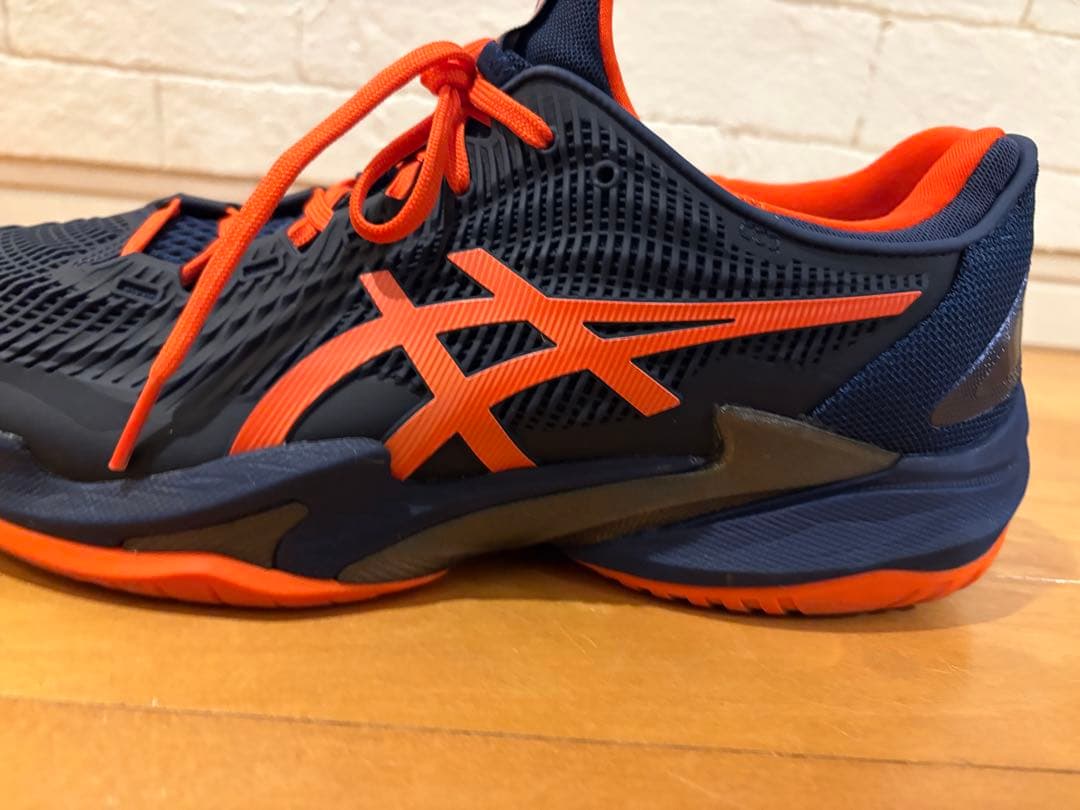 asics Court FF テニスシューズ ネイビー/オレンジ