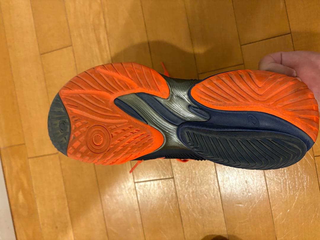 asics Court FF テニスシューズ ネイビー/オレンジ