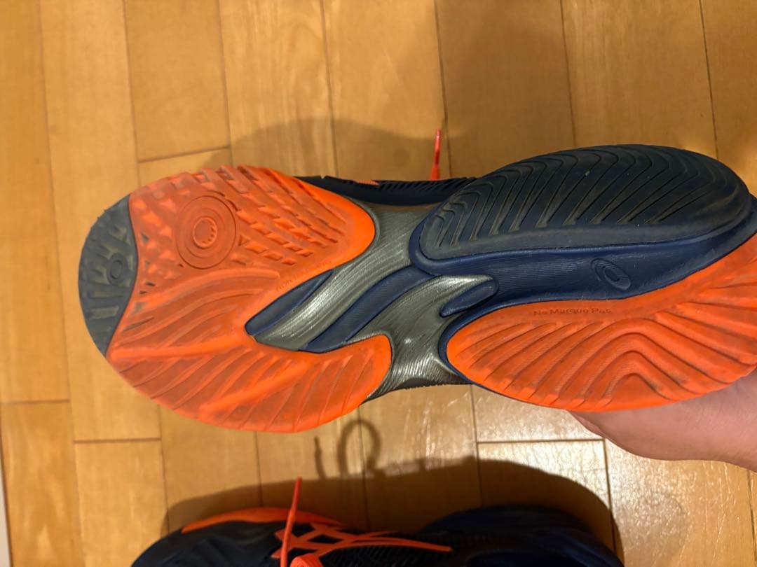 asics Court FF テニスシューズ ネイビー/オレンジ