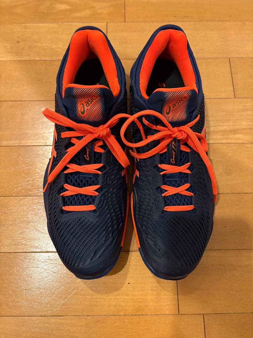asics Court FF テニスシューズ ネイビー/オレンジ