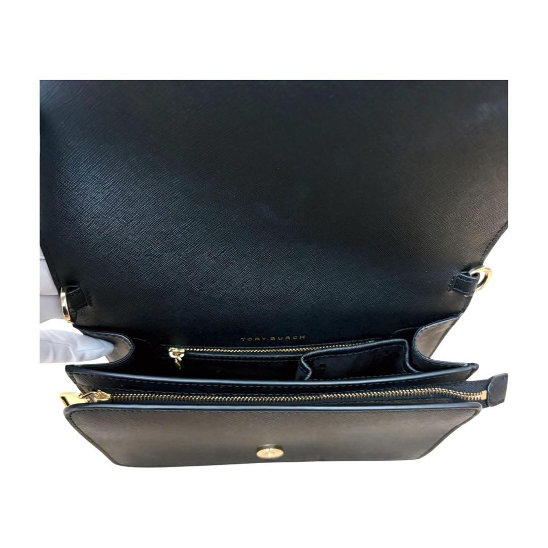 トリーバーチ レザーショルダーウォレット 黒 正規品