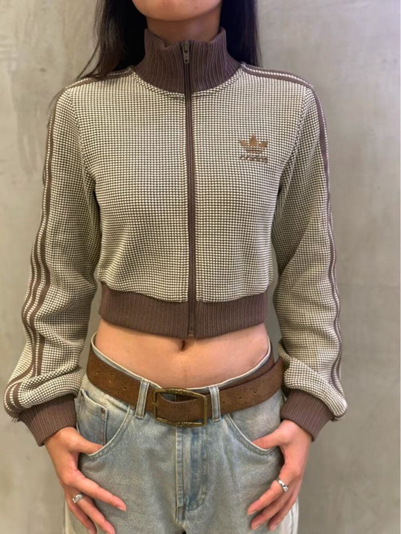 adidas クロップドジャケット M