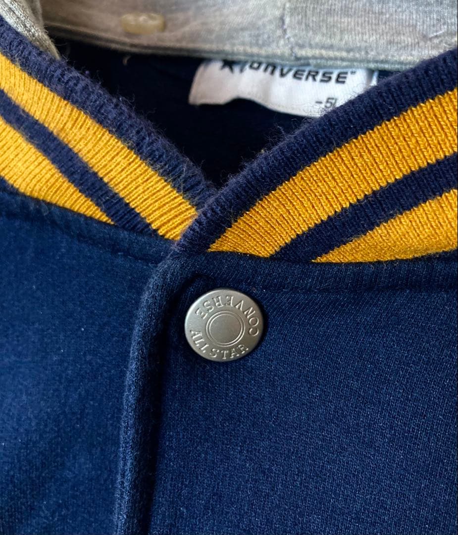 CONVERSEでかロゴ フード付きスウェットスタジャン5Lビッグサイズ