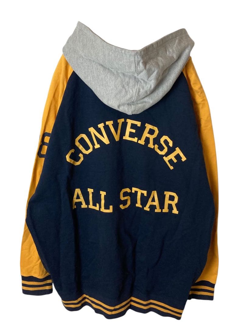 CONVERSEでかロゴ フード付きスウェットスタジャン5Lビッグサイズ