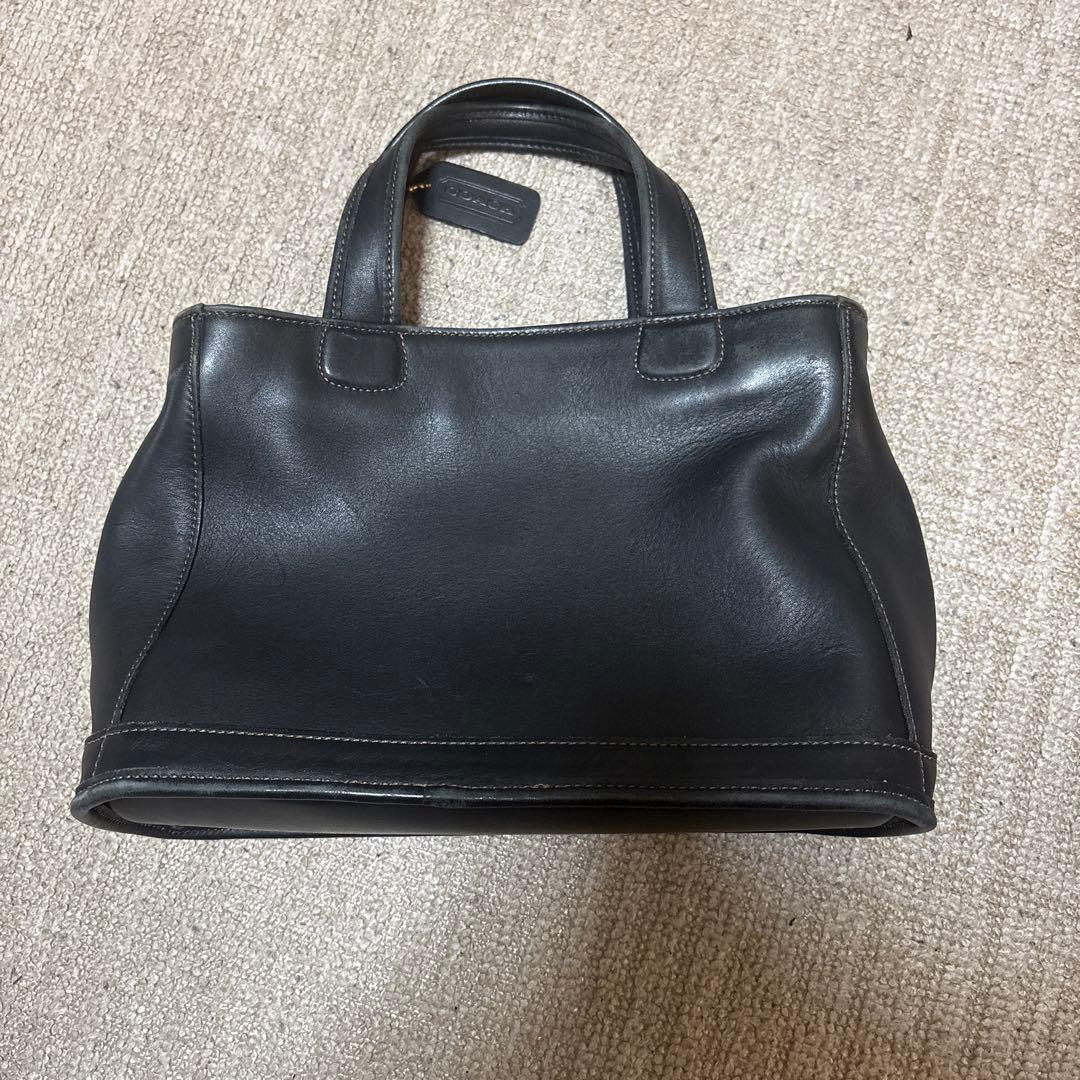 極美品　COACHオールドコーチ　ブラック　オールレザー　トートバッグ　9303