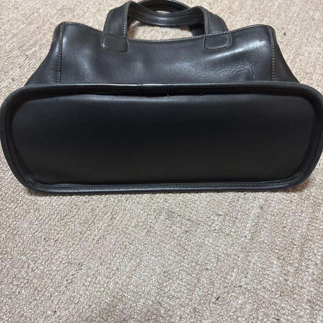 極美品　COACHオールドコーチ　ブラック　オールレザー　トートバッグ　9303