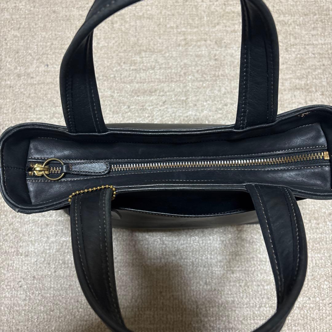 極美品　COACHオールドコーチ　ブラック　オールレザー　トートバッグ　9303