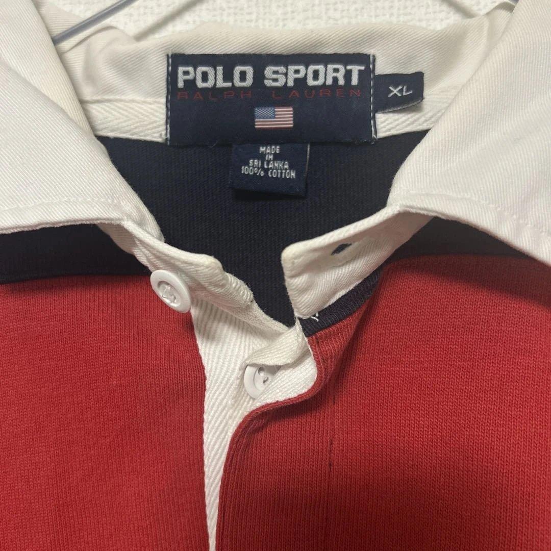 Polo Sport ヴィンテージラガーシャツ XL 赤/紺