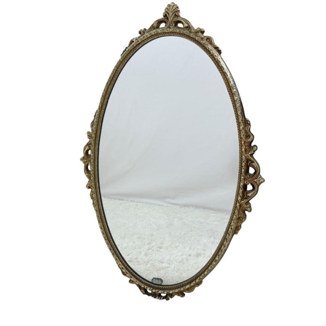 【アンティーク】 ウォールミラー 鏡 壁掛け インテリア　イタリア風　825-3