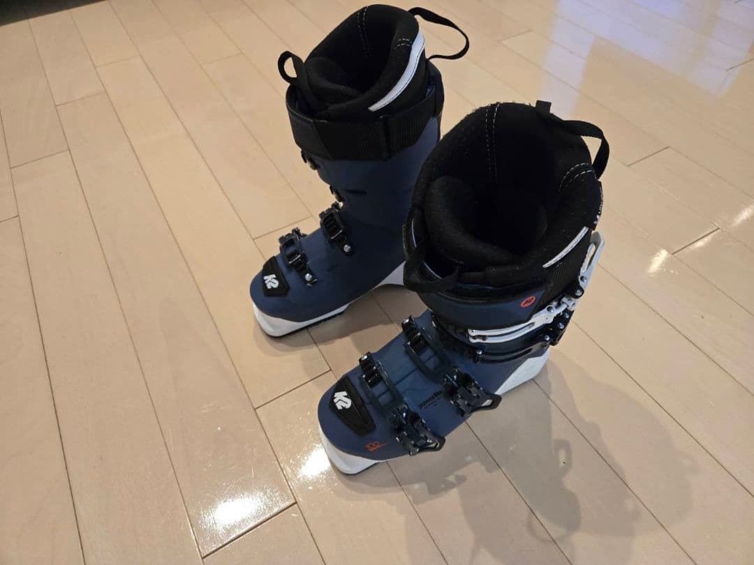 K2 スキー板 ブーツ付き 青白グラデーション