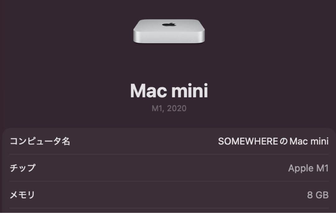 Apple Mac mini M1 8GB/512GB 箱付き