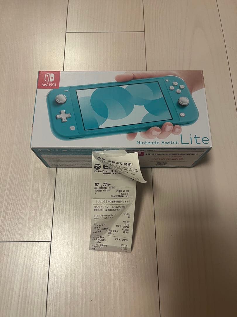 任天堂Nintendo Switch Liteターコイズ(本体と箱、充電器付き)