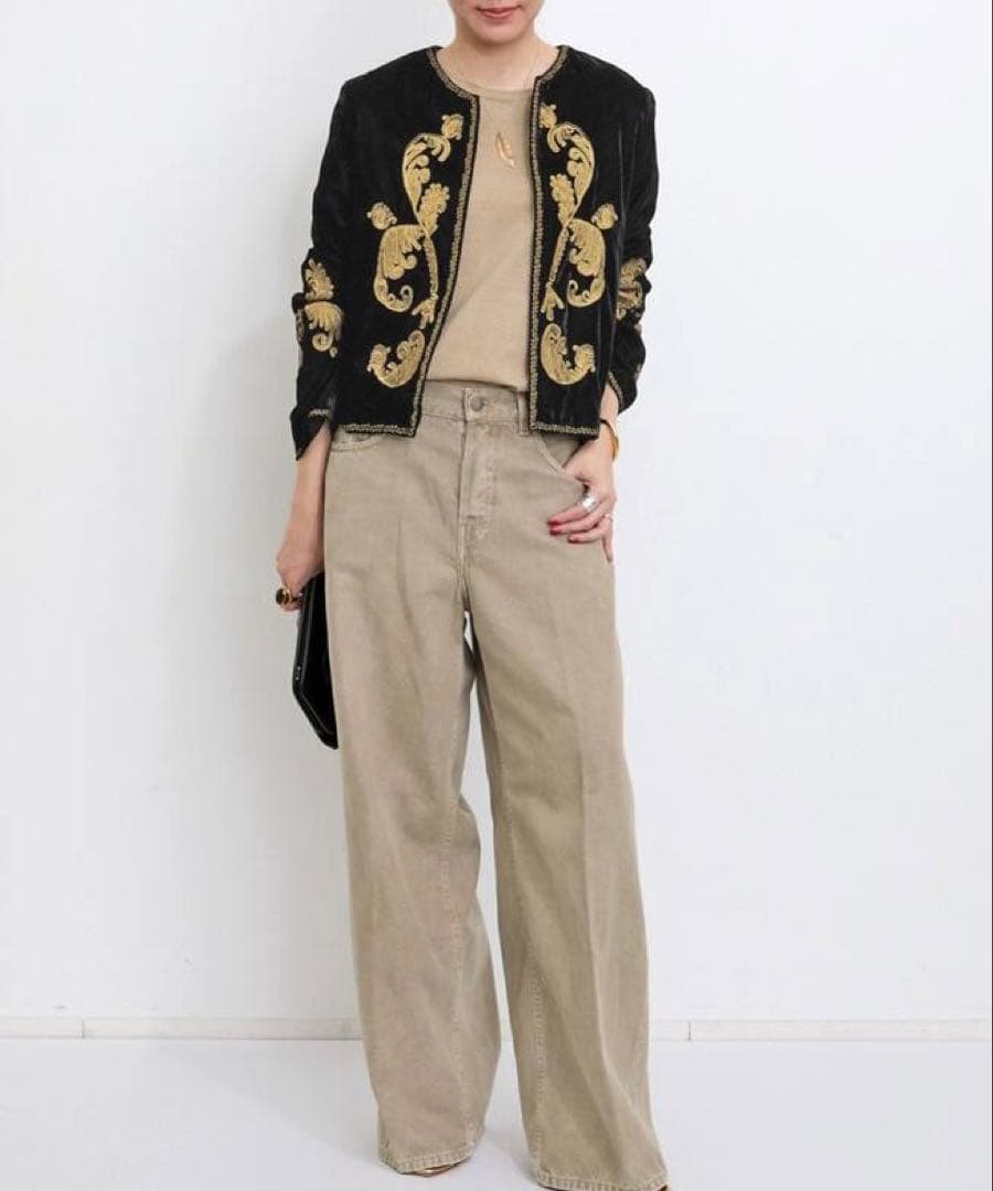 【COUTURE D’ADAM】VELVET EMBROIDERY JACKET