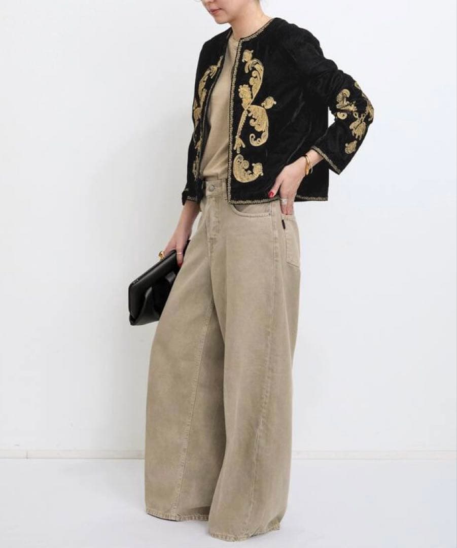 【COUTURE D’ADAM】VELVET EMBROIDERY JACKET