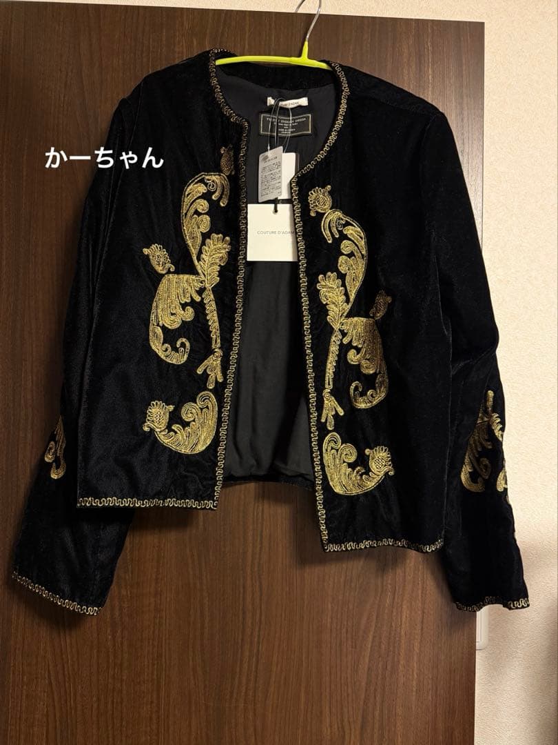 【COUTURE D’ADAM】VELVET EMBROIDERY JACKET