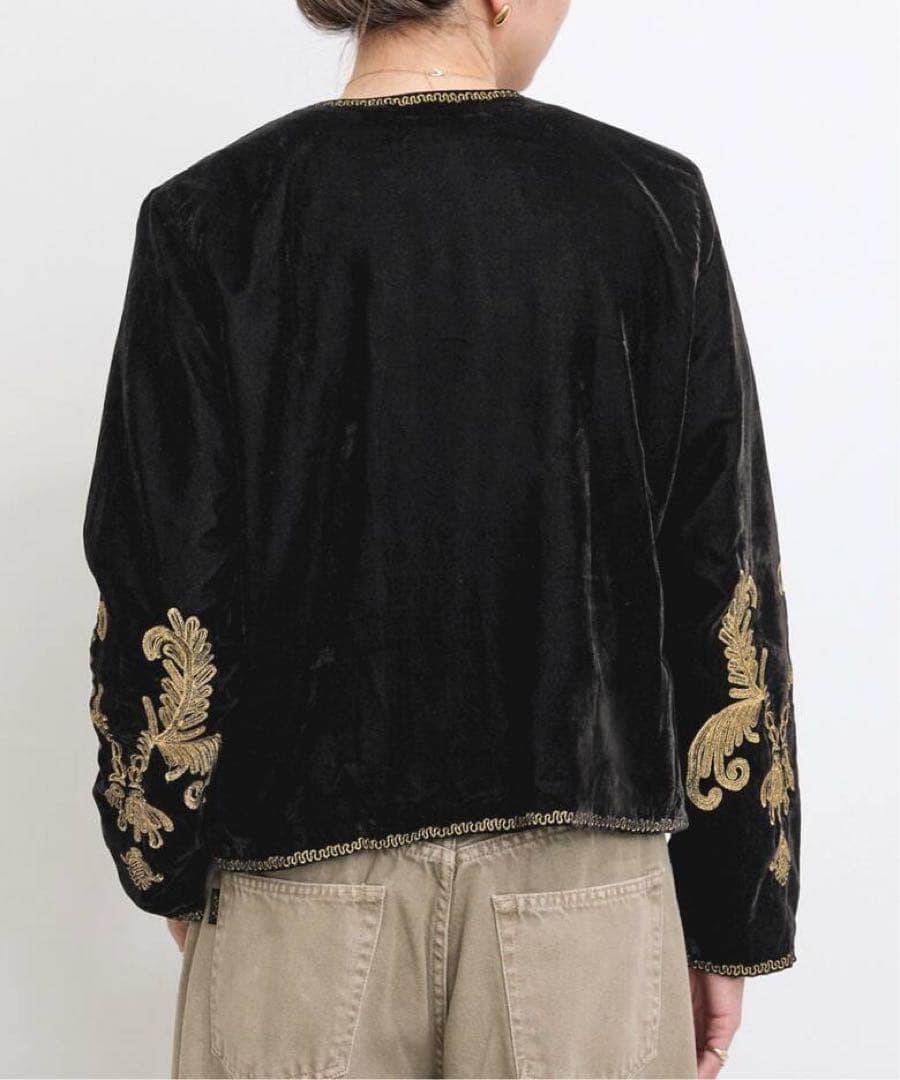 【COUTURE D’ADAM】VELVET EMBROIDERY JACKET