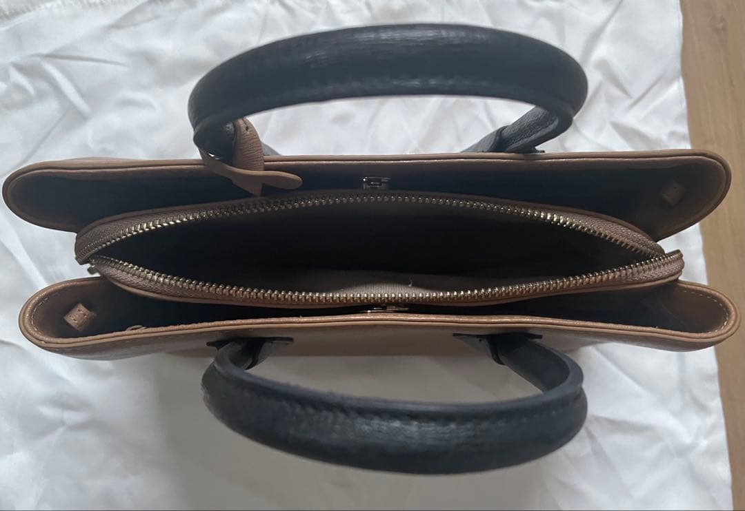 1回使用 FURLA テッサ ショルダーバッグ ハンドバッグ ブラウン トート