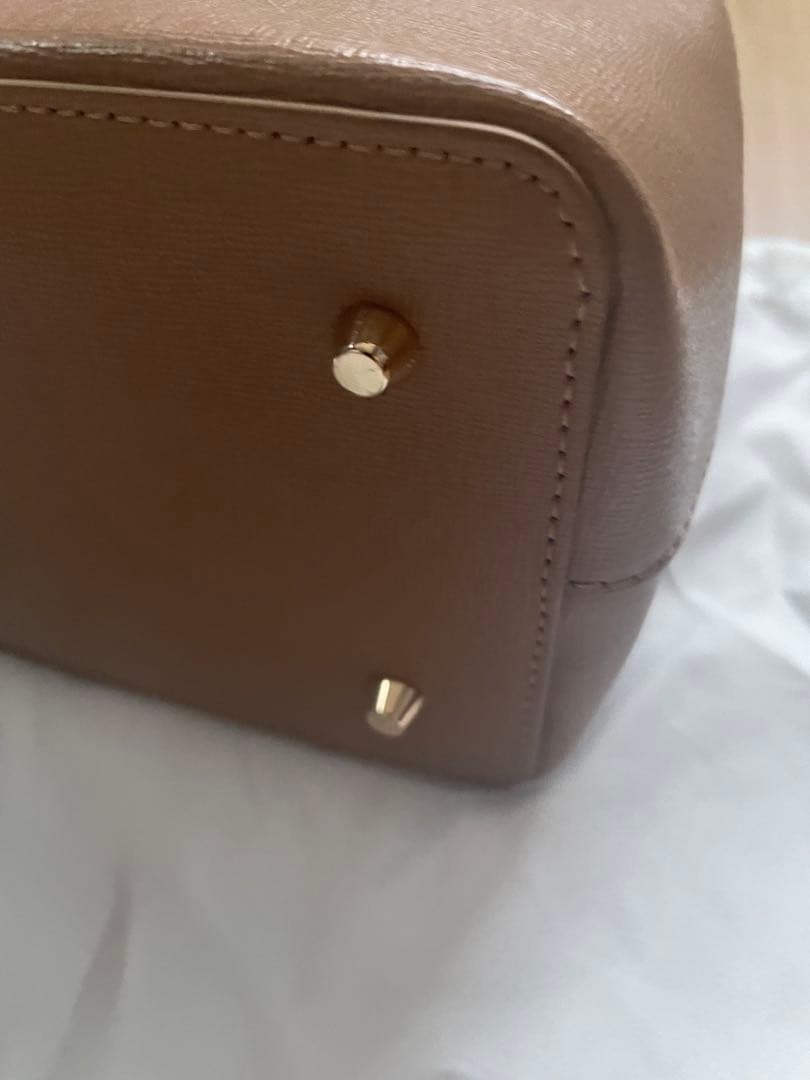 1回使用 FURLA テッサ ショルダーバッグ ハンドバッグ ブラウン トート