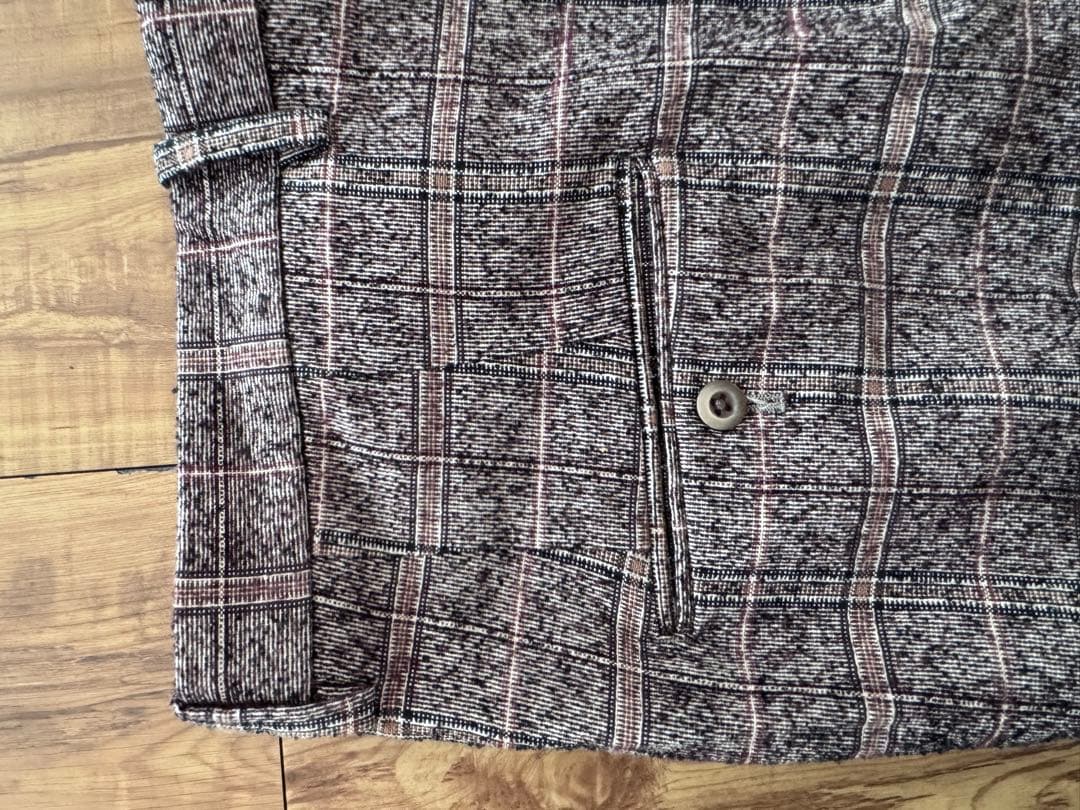 m's braque【エムズ ブラック】　TUCKED WIDE PANTS