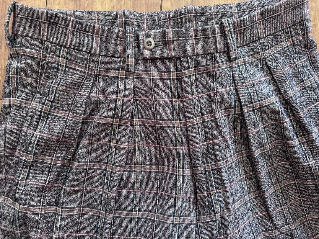 m's braque【エムズ ブラック】　TUCKED WIDE PANTS