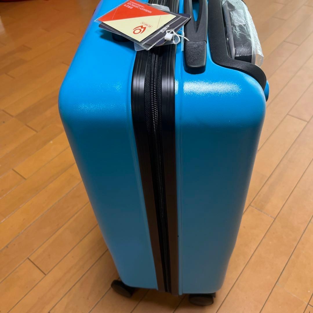 新品未使用　AO WEI LA 子供が乗れるキャリーケース　ブルー☆