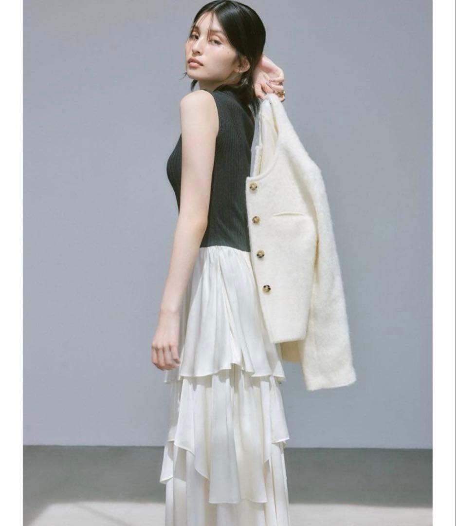 フレイアイディー FRAY I.D★アシメティアードスカートコンビニットワンピ