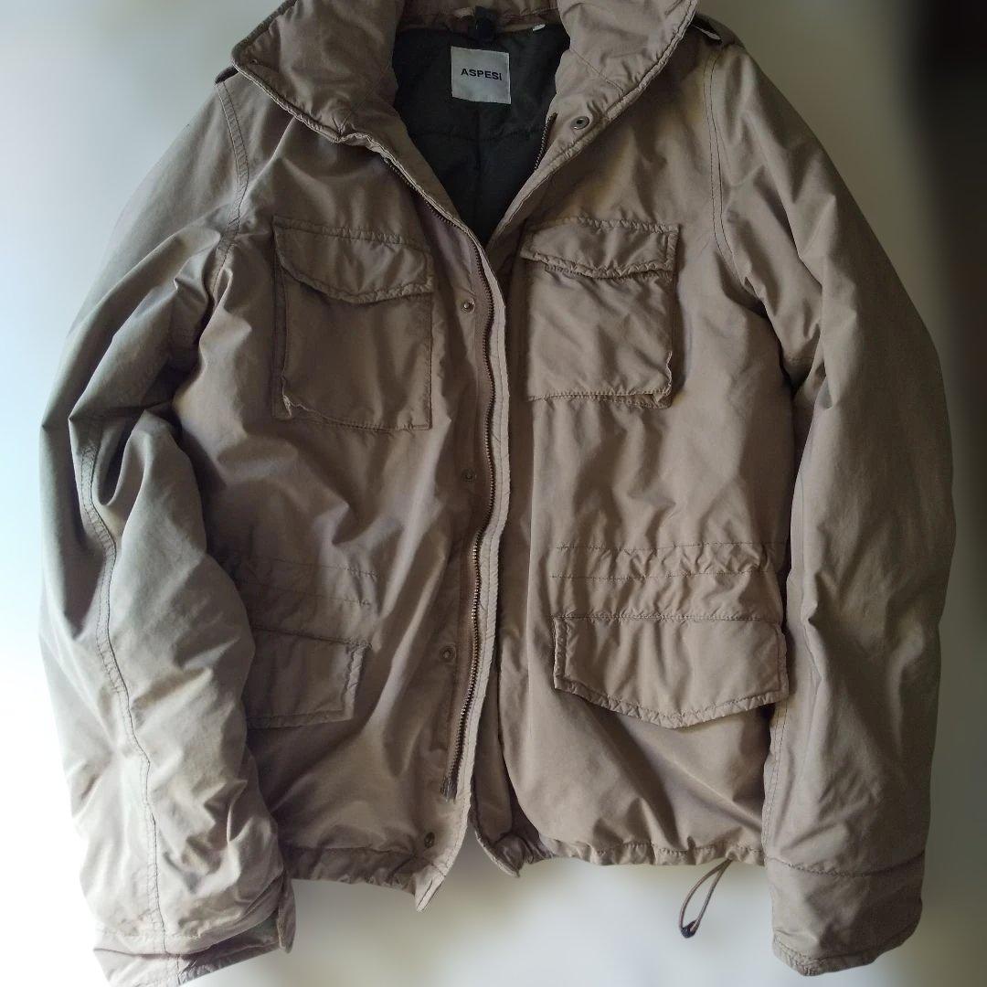 ASPESI ベージュ ミリタリージャケット Mサイズ