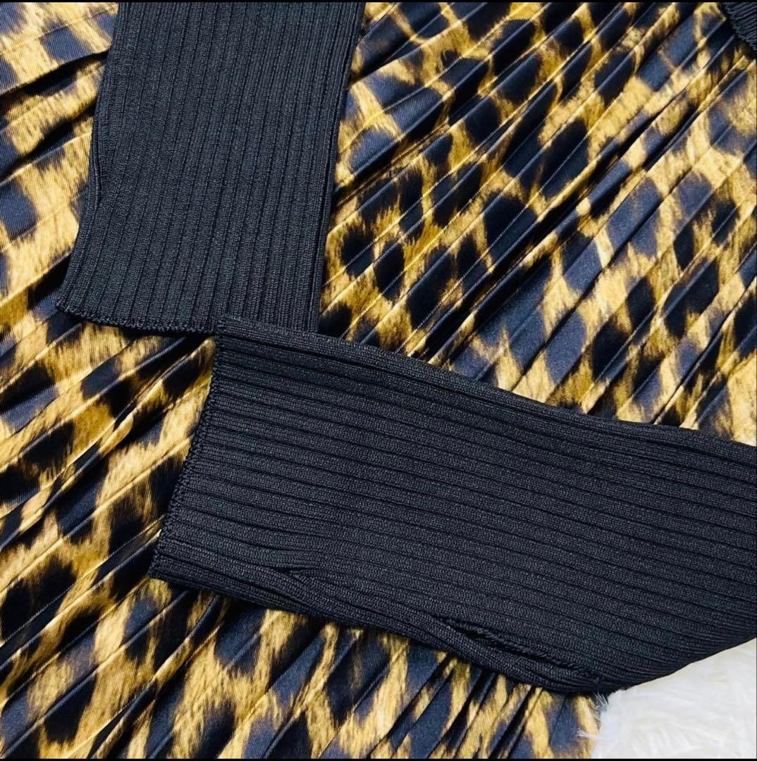 美品　マックスマーラ　 ニットワンピース ドッキング プリーツ　マキシ丈