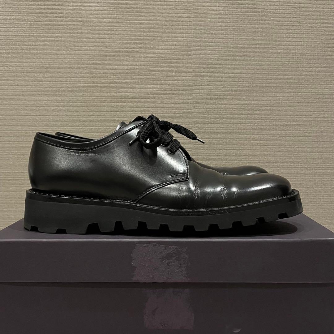 靴 PRADA / Square Toe Leather Derbies