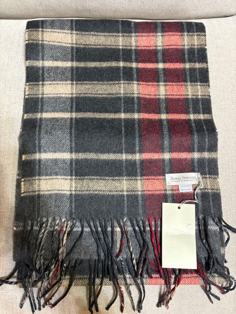 スコットランド製カシミヤマフラー　ロイヤルスペイサイド　JOHNSTONS