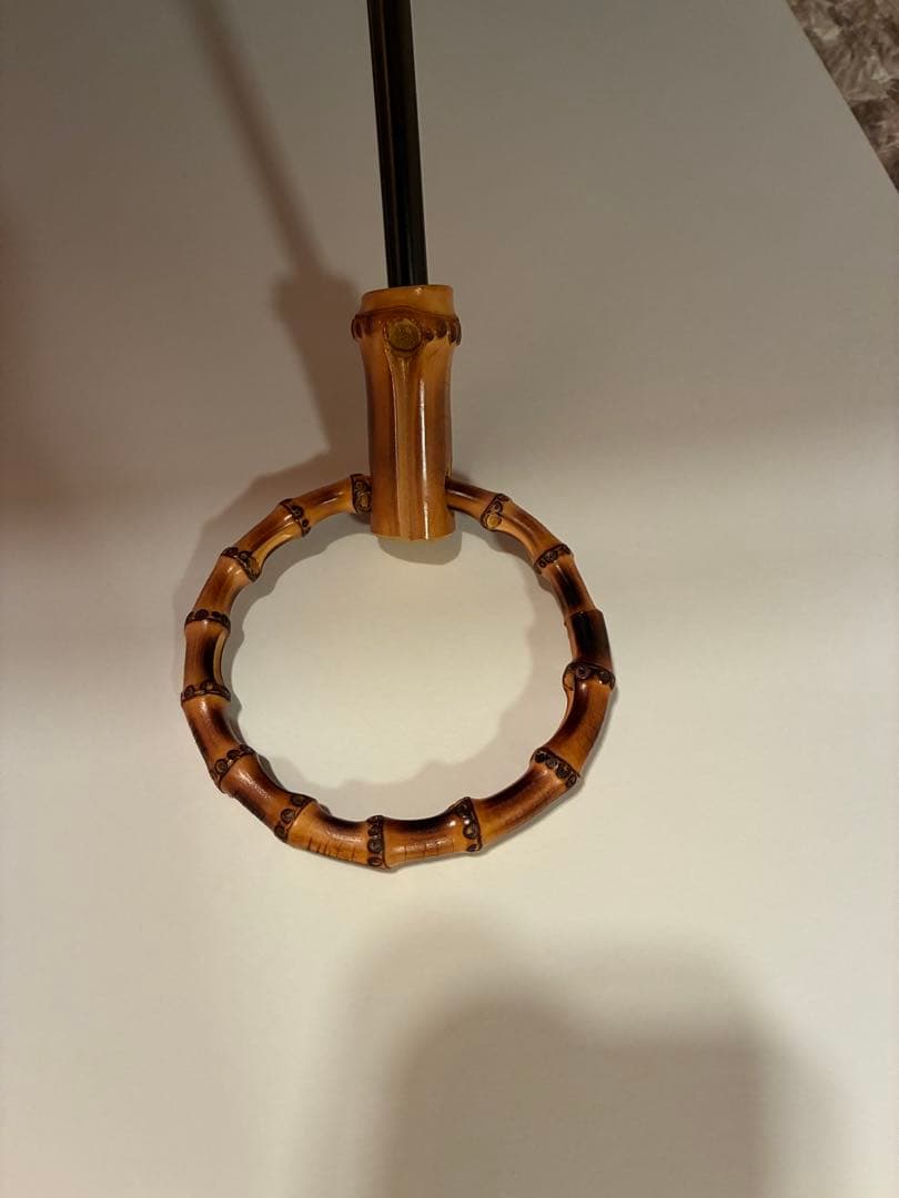 【値下げ】BonBonStore バンブーバングル折りたたみ傘ブラックフラワー