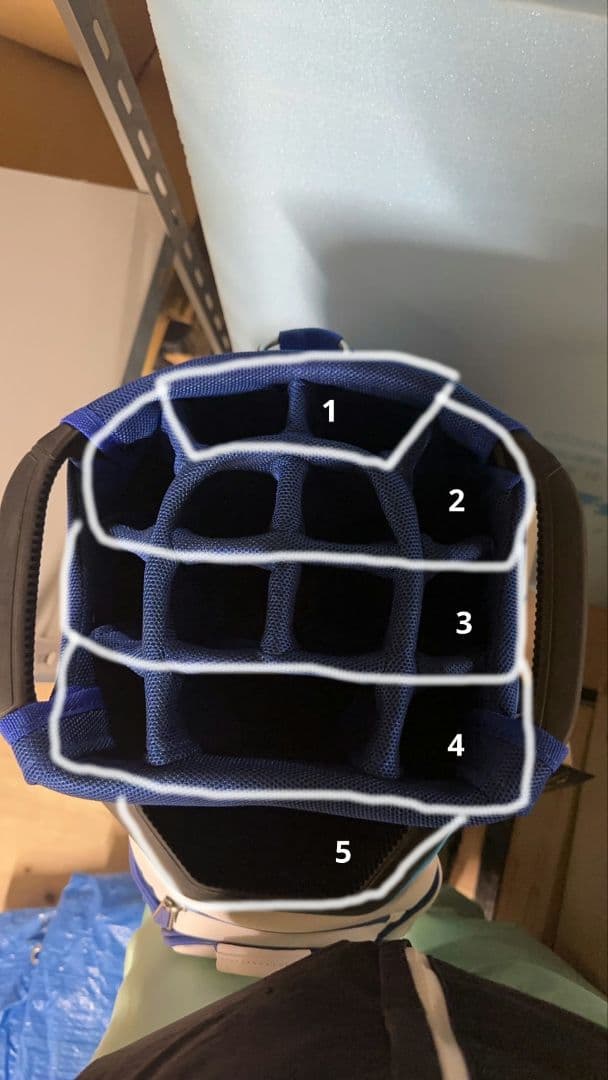 Mizuno ゴルフキャディバッグ ホワイト/ブルー