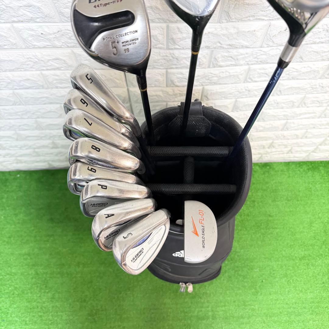 ゴルフセット　初心者応援　タイトリスト　HI-BRID ラウンド仕様　すぐ使える