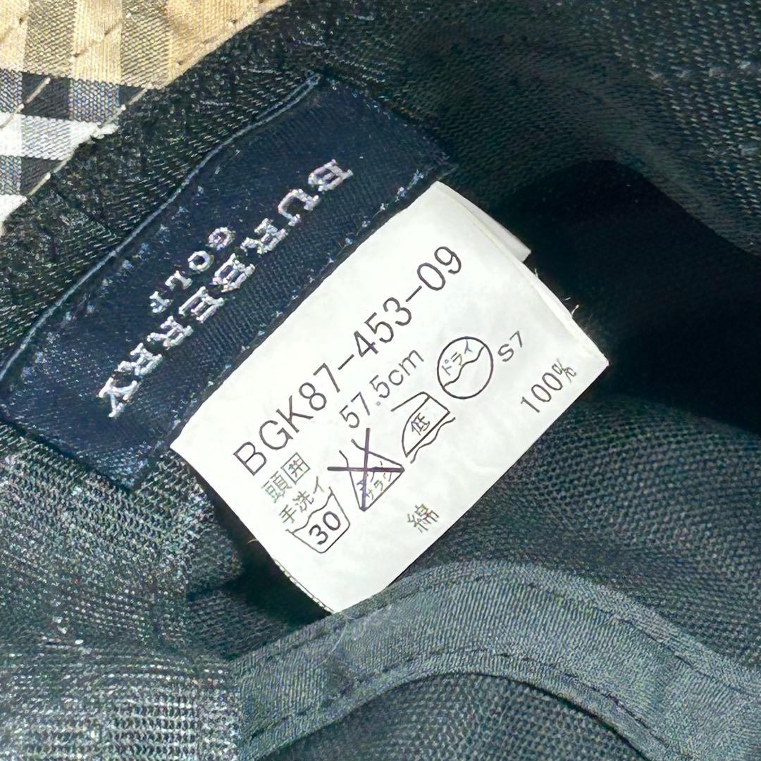 【美品】BURBERRYGOLF　バケットハット　ノヴァチェック　ブラック
